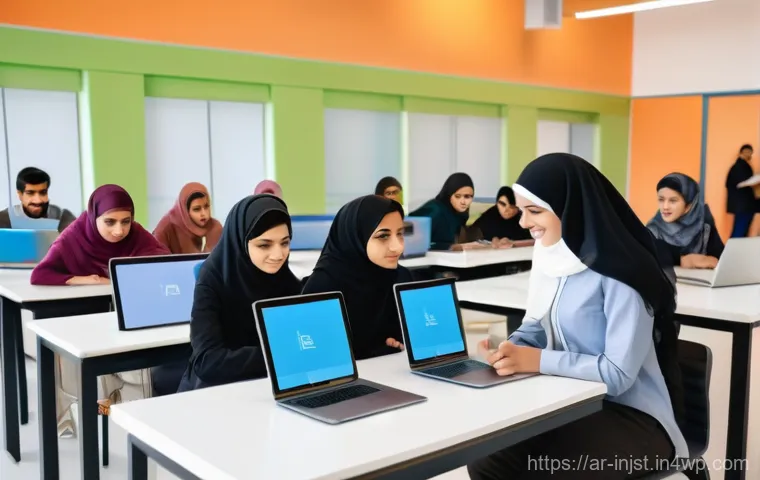 임팩트 투자로 인한 사회적 변화 - **Prompt:** A visually rich, wide-angle shot of a flourishing oasis farm in a semi-arid Arab landsca...