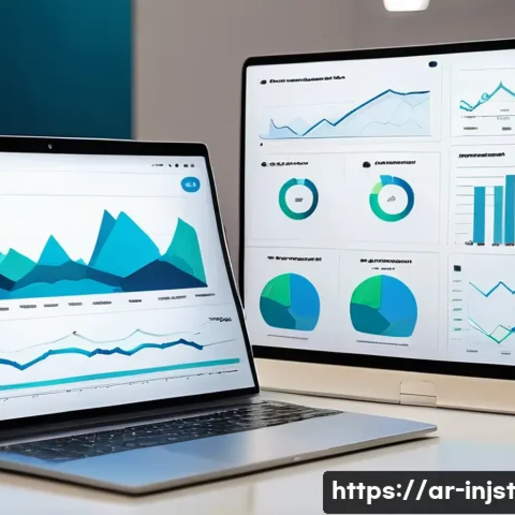 임팩트 투자 플랫폼 소개 - A modern digital investment platform interface displayed on a sleek laptop screen with Arabic text, ...