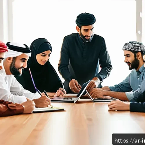 Home 17 임팩트 투자와 시민 참여의 중요성 - A diverse group of Middle Eastern community volunteers, including men and women of various ages, col...